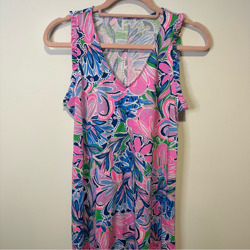 lilly pulitzer tiger sunrise dress size extra small